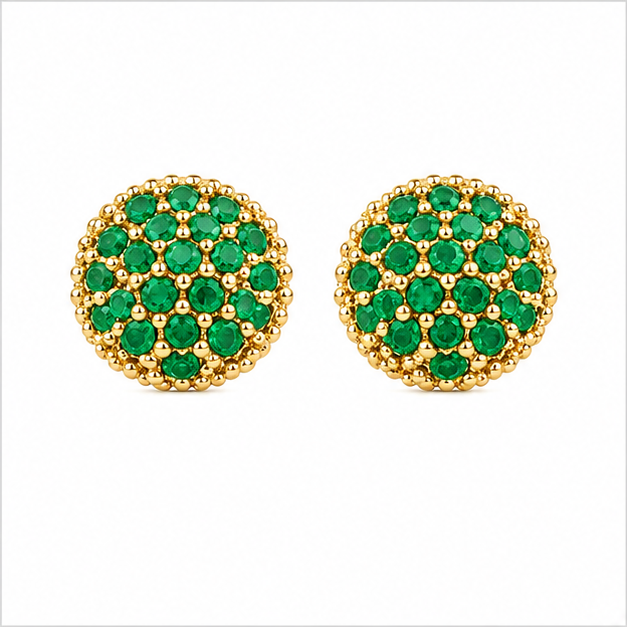 Green Burst Stud Earring