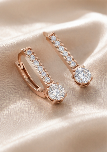 Classic Diamond Bar Baali Earring