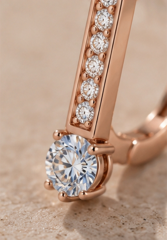Classic Diamond Bar Baali Earring