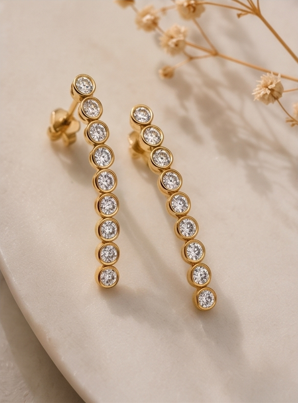 Diamond Drop Earring