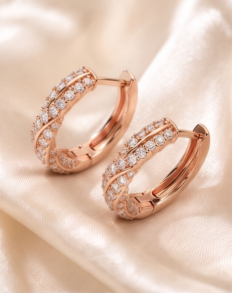 Twisted Radiance Hoop Earrings