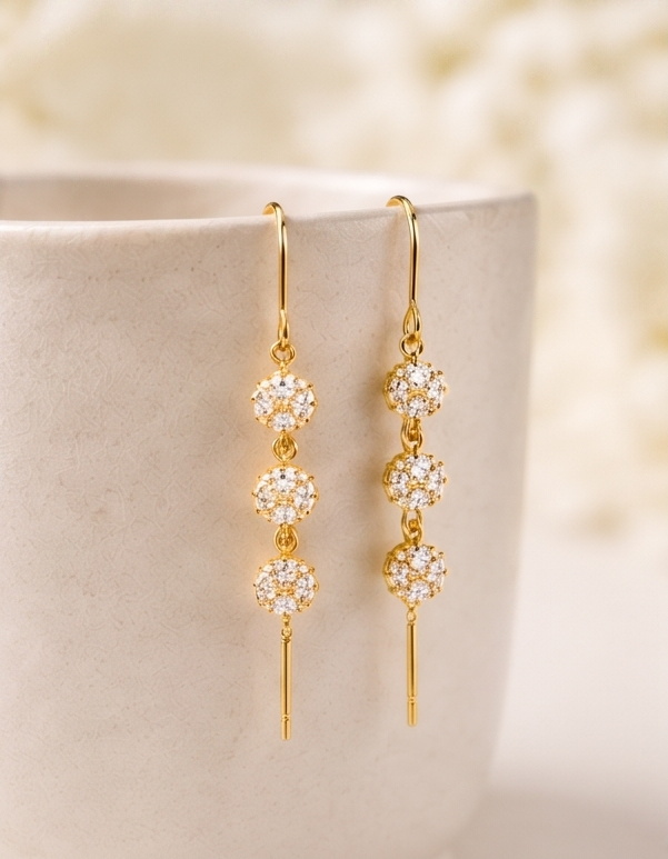 Disco Ball Chain Earring