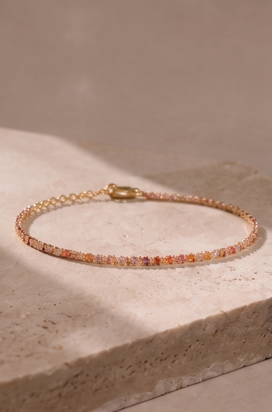 Rainbow Tennis Bracelet
