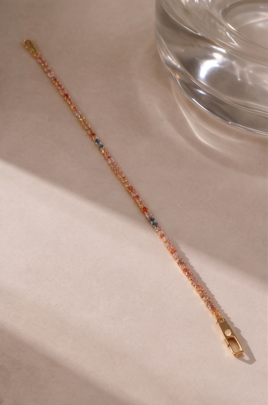 Rainbow Tennis Bracelet