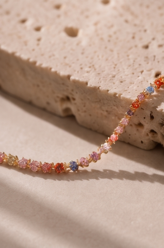 Rainbow Tennis Bracelet