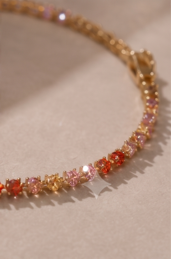 Rainbow Tennis Bracelet