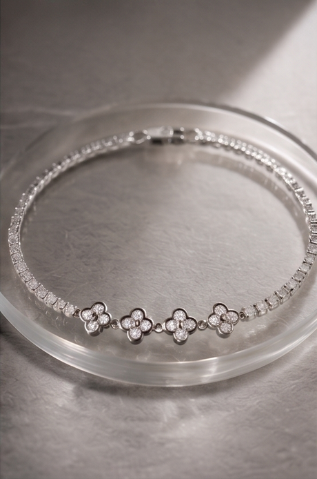 Celeste Clover Tennis Bracelet