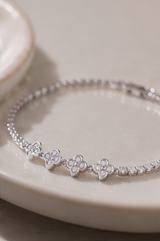 Four Clover Tennis Bracelet