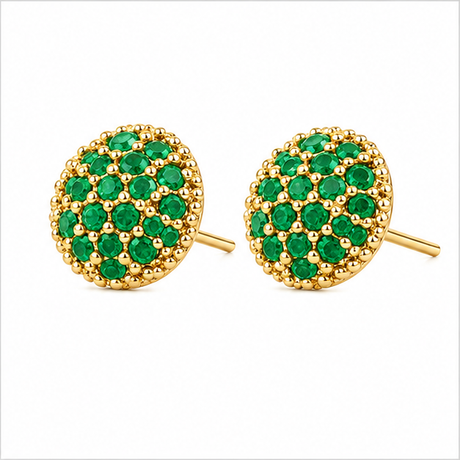 Green Burst Stud Earring
