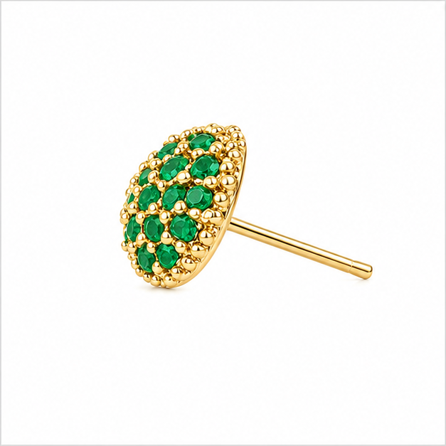 Green Burst Stud Earring