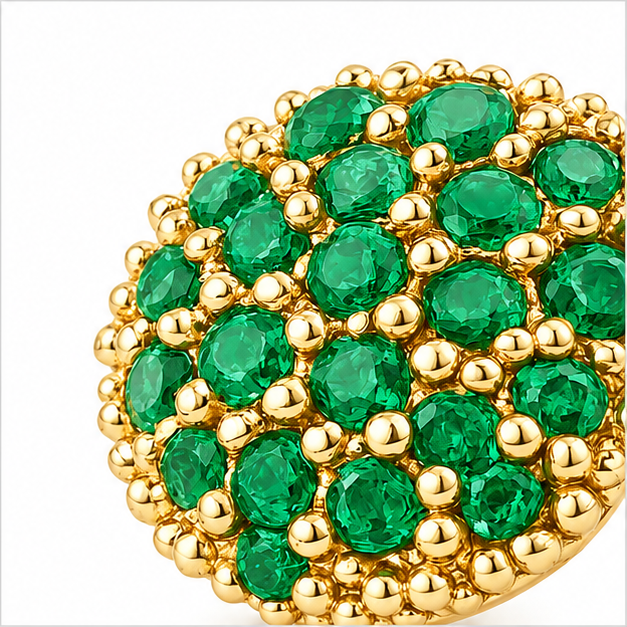 Green Burst Stud Earring