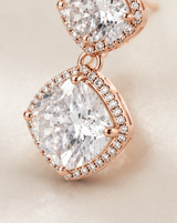 Cushion Diamond Drop Earring