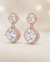 Cushion Diamond Drop Earring