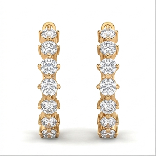 Classic Diamond Hoop Earring