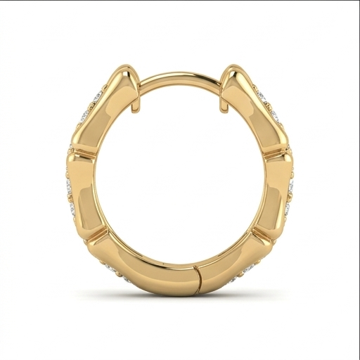 Bamboo Hoop Earring
