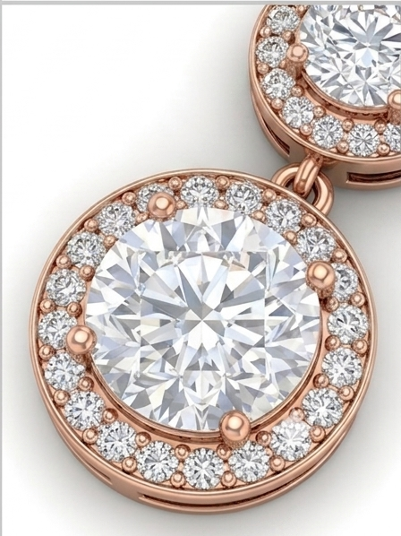 Long Diamond Drop Earring