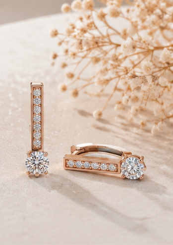 Classic Diamond Bar Baali Earring