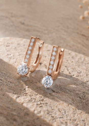 Classic Diamond Bar Baali Earring