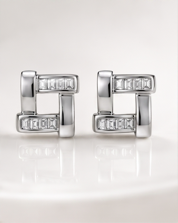 Cushion Stud Earring