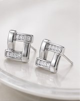 Cushion Stud Earring