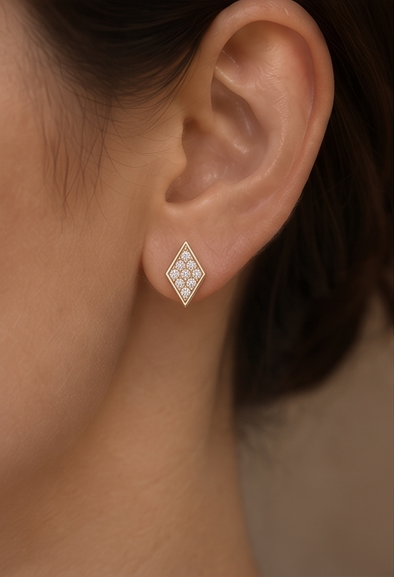 Mini Diamond Stud Earring