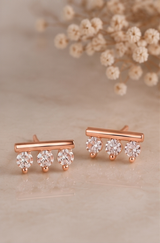 Bar Diamond Stud Earring