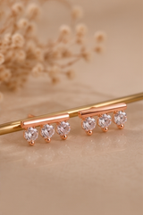Bar Diamond Stud Earring