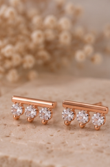 Bar Diamond Stud Earring