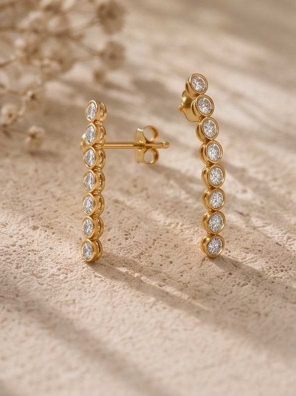 Diamond Drop Earring