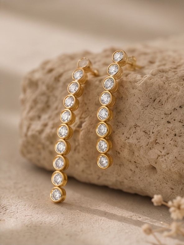Diamond Drop Earring