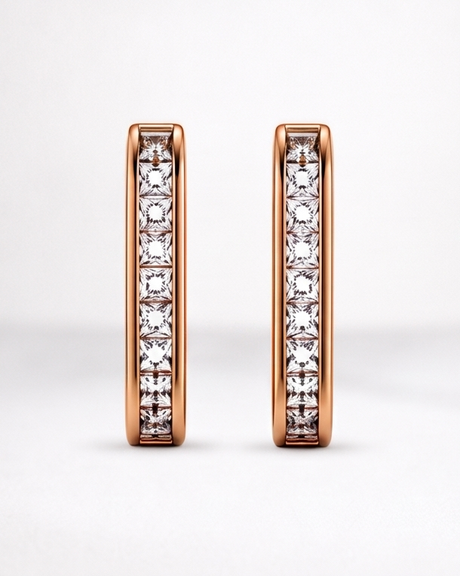 Linear Spark Hoop Earrings