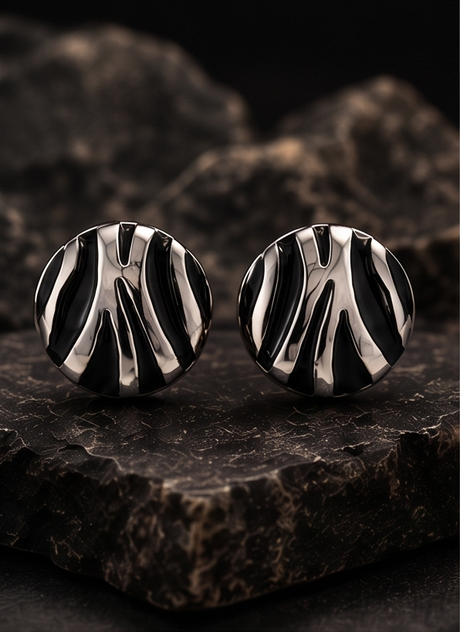 Zebra Stud Earring