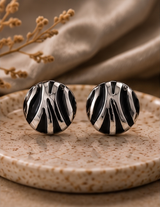Zebra Stud Earring