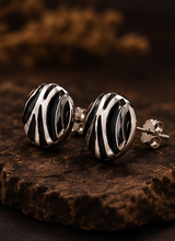 Zebra Stud Earring