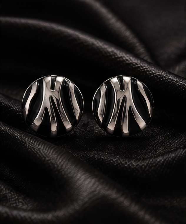 Zebra Stud Earring