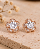 Flower Diamond Stud Earring