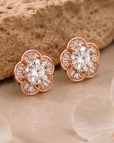 Flower Diamond Stud Earring