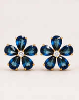 Blue Flower Stud Earring