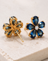 Blue Flower Stud Earring