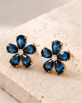 Blue Flower Stud Earring