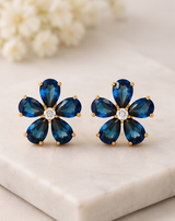 Blue Flower Stud Earring
