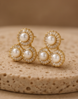 Pearl Trio Stud Earring