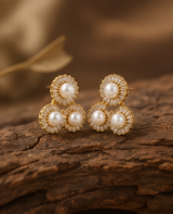 Pearl Trio Stud Earring