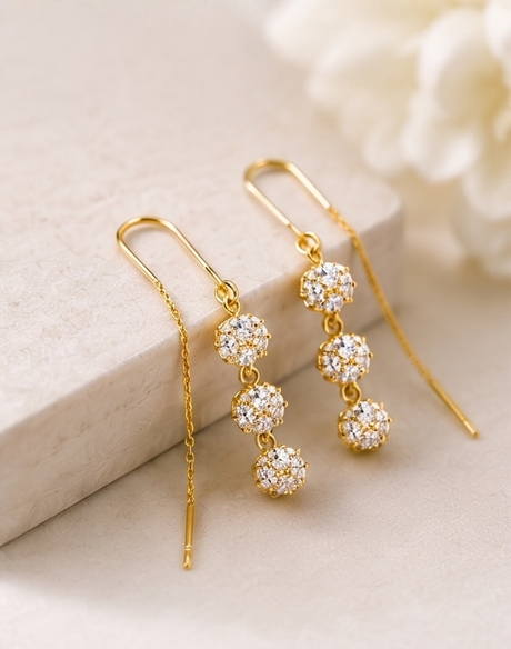Disco Ball Chain Earring