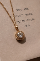Classic Halo Diamond Pendant Necklace