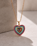 Colourburst Heart Pendant Necklace