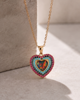 Colourburst Heart Pendant Necklace